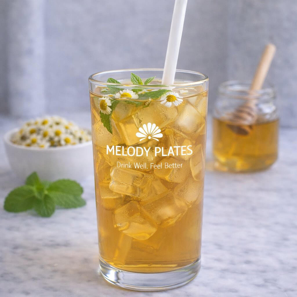 Melody--Plates--Chamomile-Mint-Iced-Tea Chamomile Mint Iced Tea - Image 1