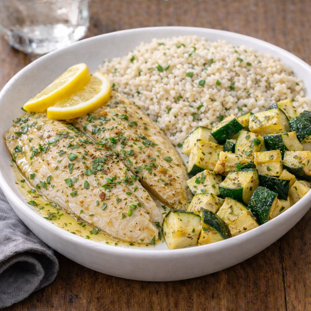 Melody- Plates- Lemon Herb Fish Plate Lemon Herb Fish Plate - Image 1