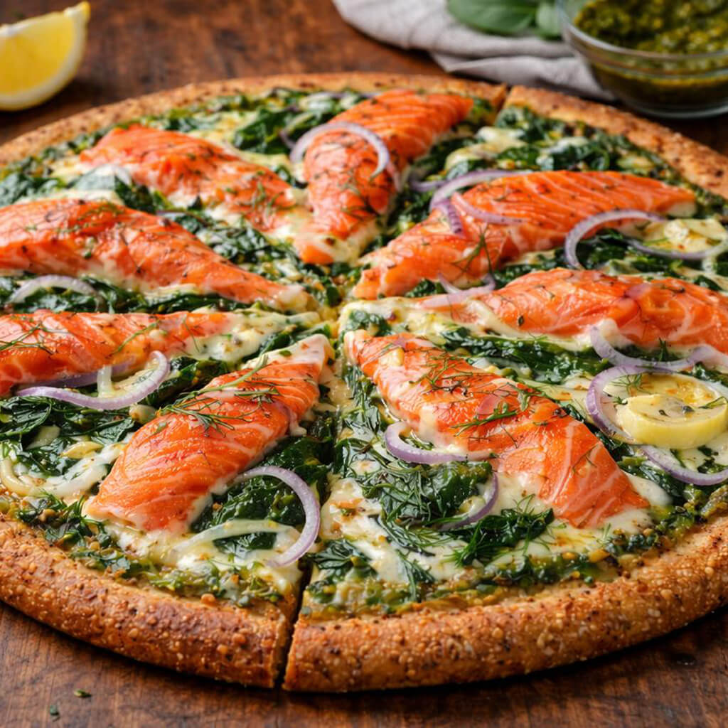 Salmon-Omega-Pizza Salmon Omega Pizza - Image 1
